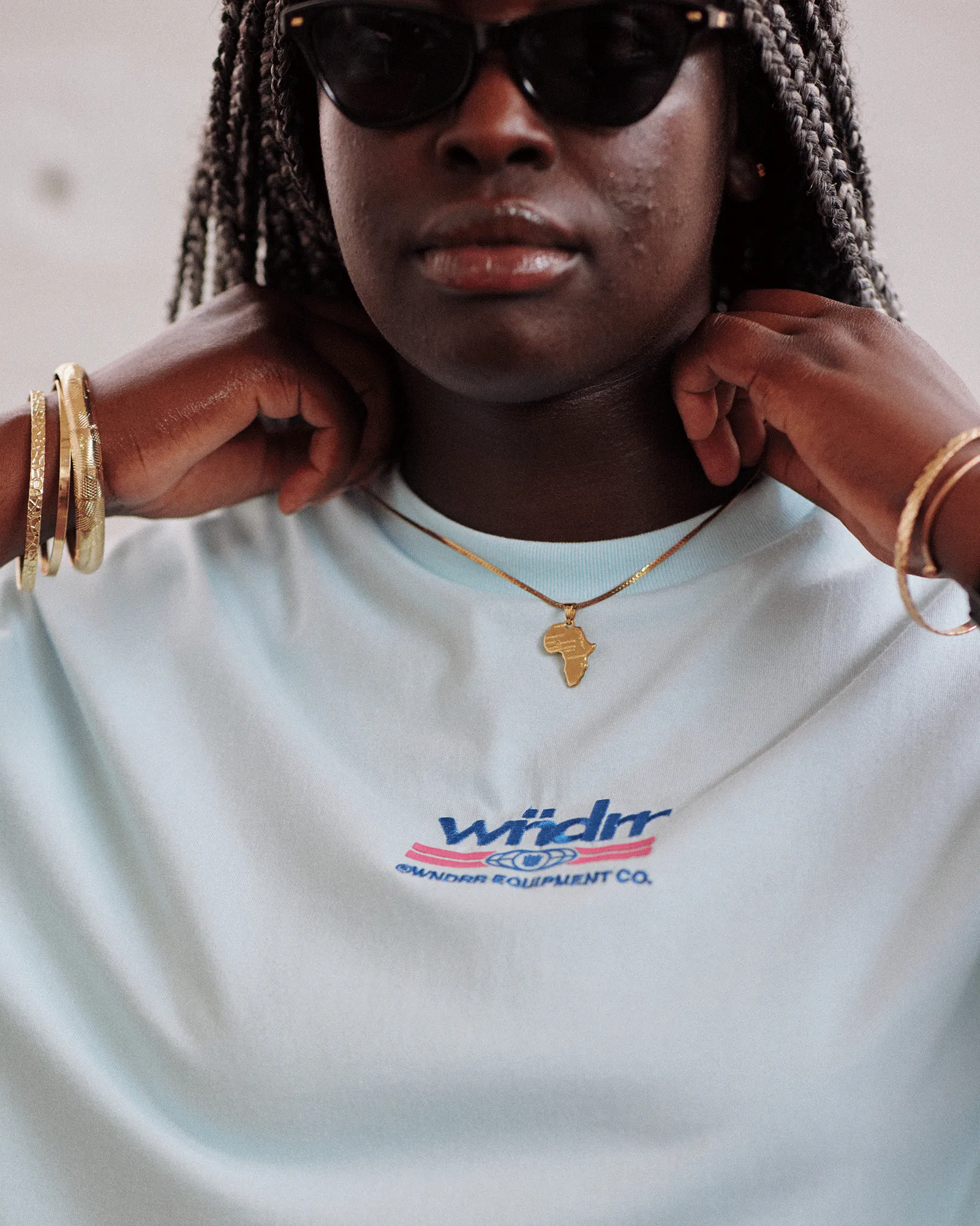 DAKOTA BOX FIT TEE - BABY BLUE