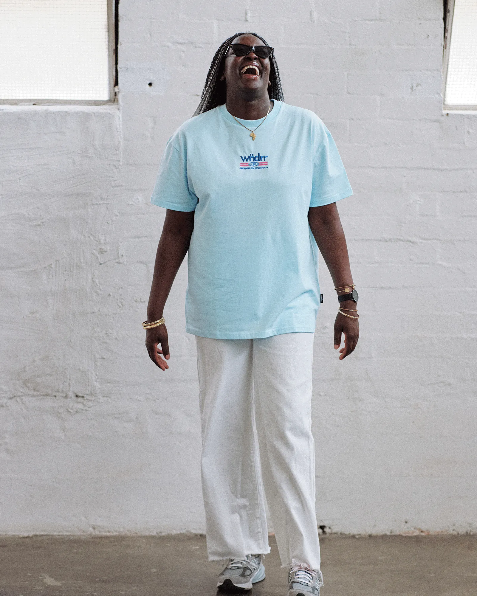 DAKOTA BOX FIT TEE - BABY BLUE