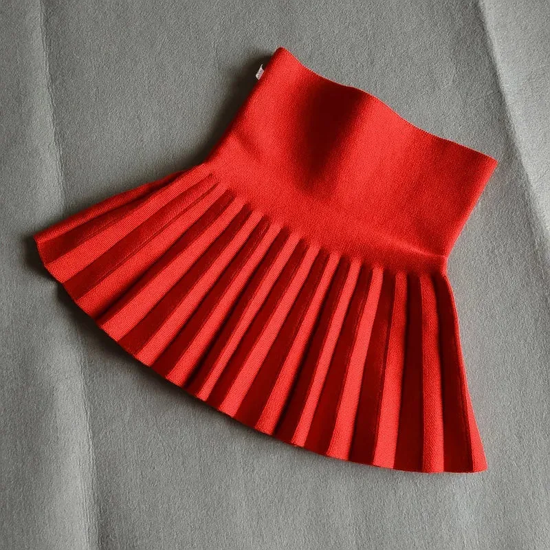 DE PEACH Winter Baby Girls Pleated Skirt
