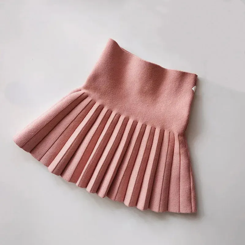 DE PEACH Winter Baby Girls Pleated Skirt