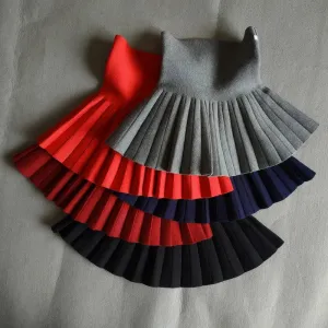 DE PEACH Winter Baby Girls Pleated Skirt