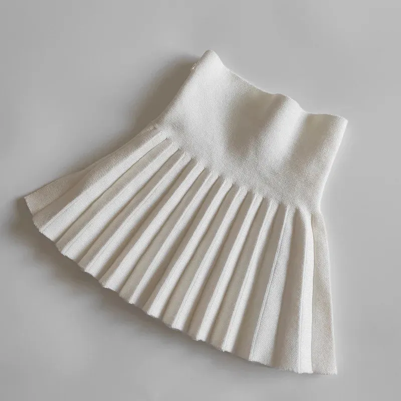 DE PEACH Winter Baby Girls Pleated Skirt