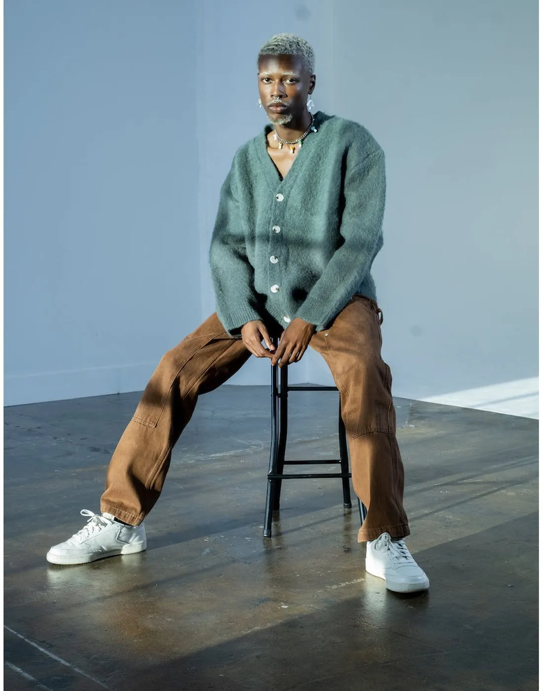 Denim Carpenter Pants-Brown