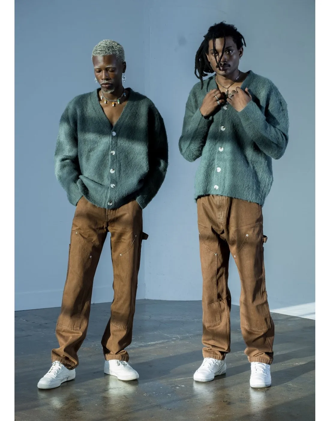 Denim Carpenter Pants-Brown