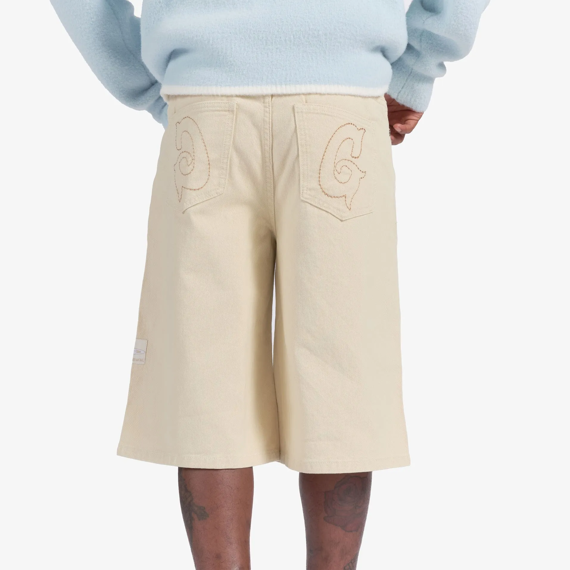 Denim Jorts (faded cream)