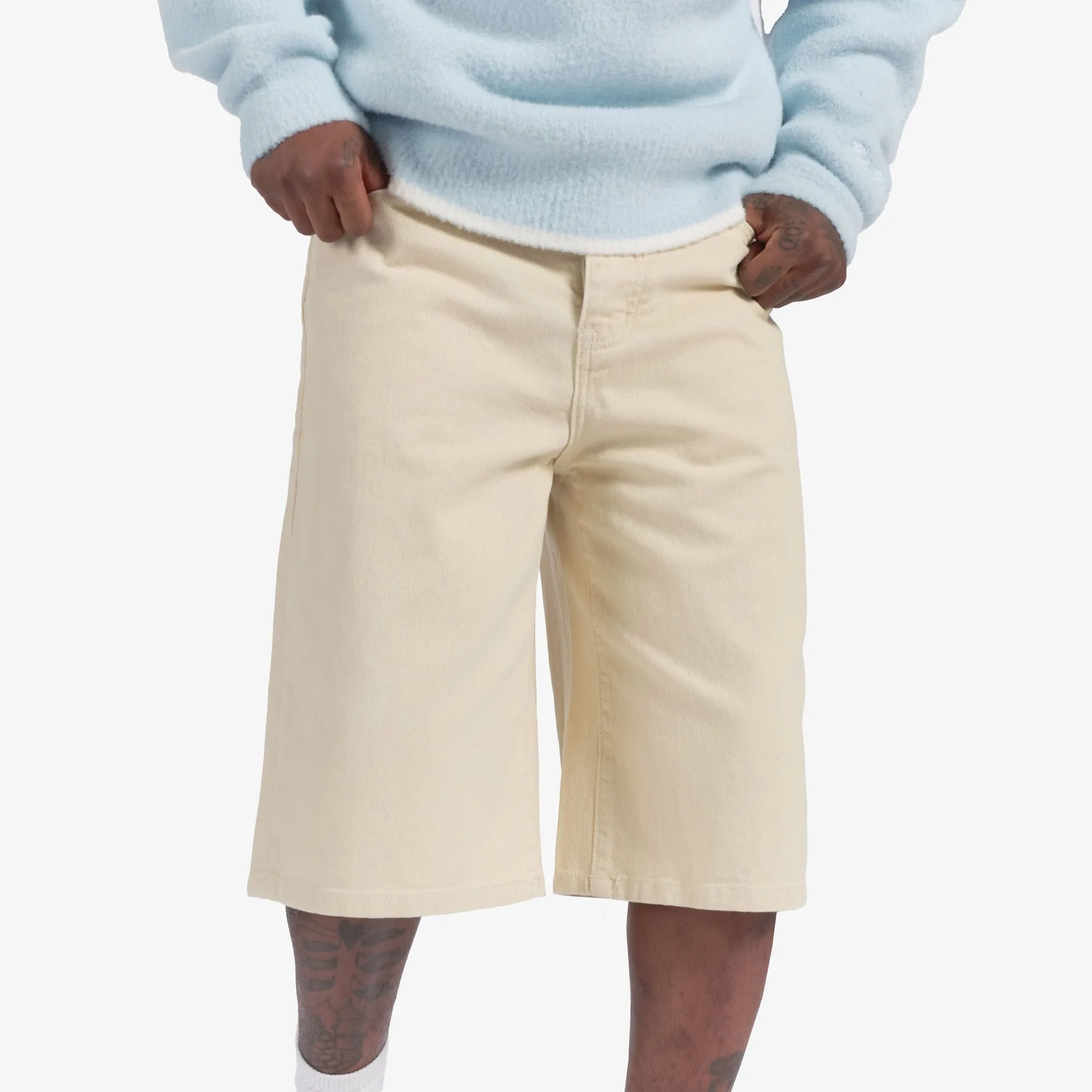 Denim Jorts (faded cream)