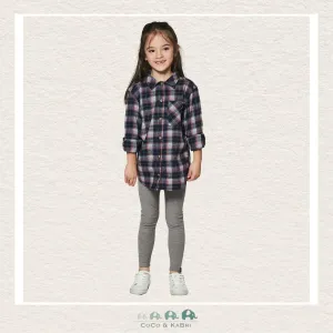 Deux Par Deux: Girls Rib Leggings Grey