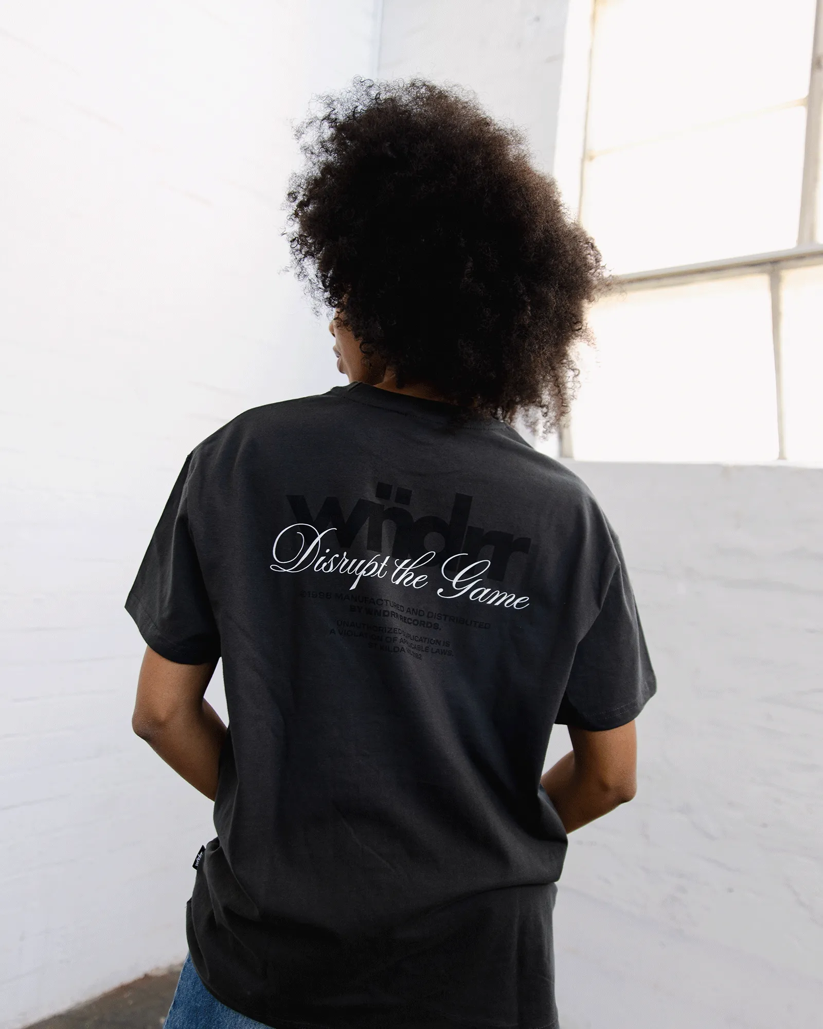 DISRUPT BOX FIT TEE - FADED BLACK