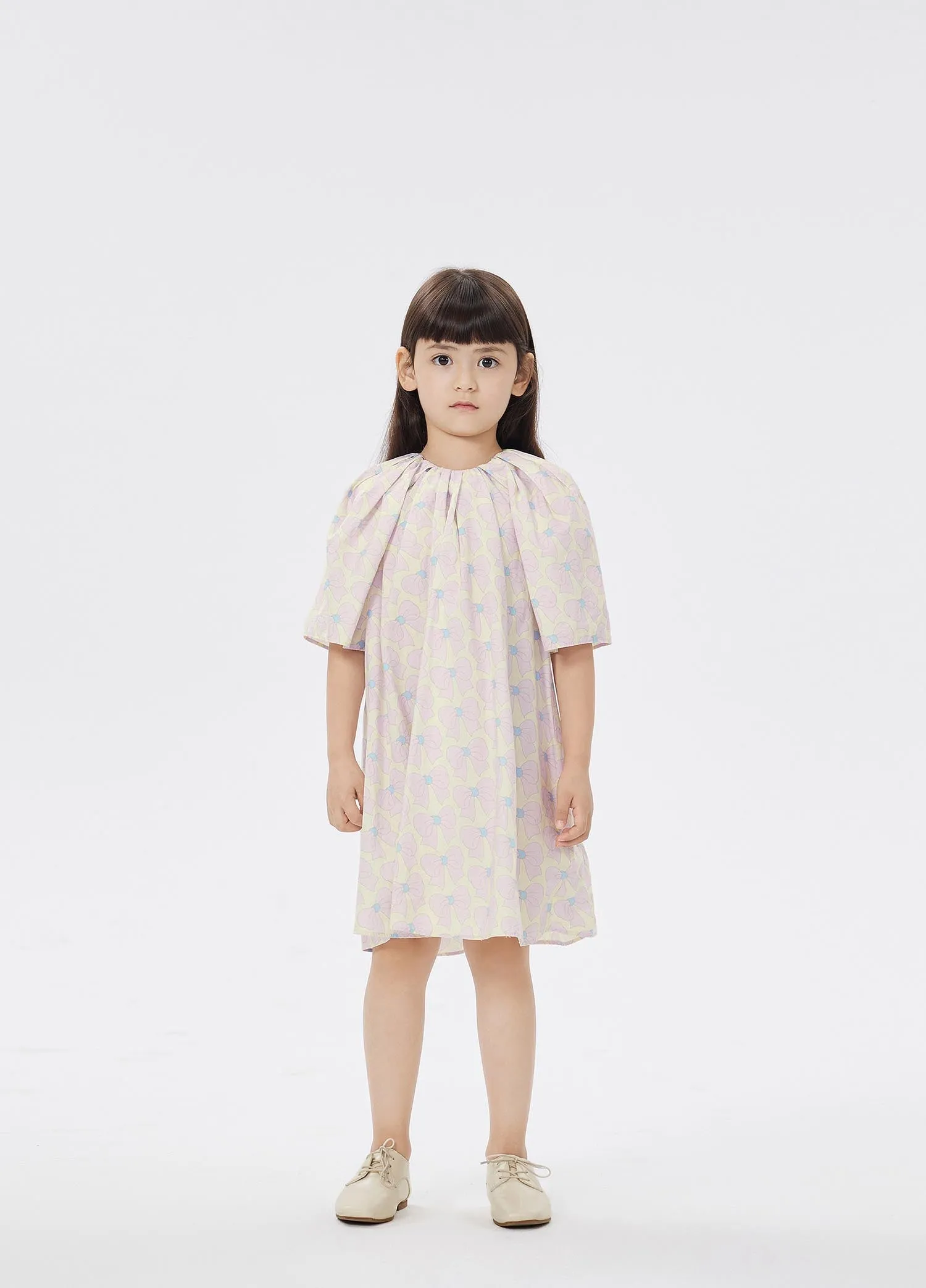 Dresses / jnby by JNBY Bowknot Print Short Sleeve Dress