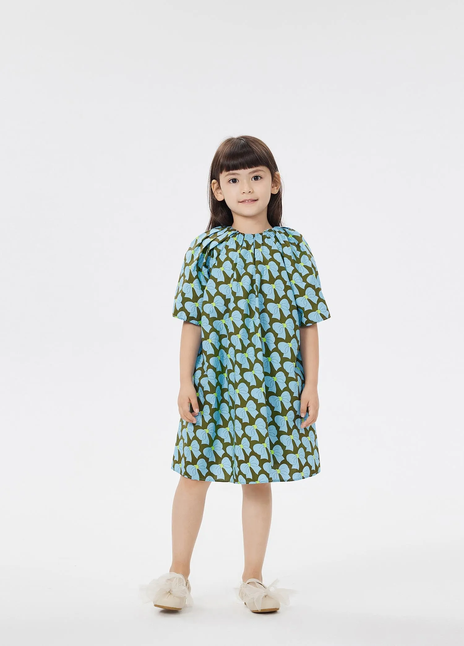 Dresses / jnby by JNBY Bowknot Print Short Sleeve Dress