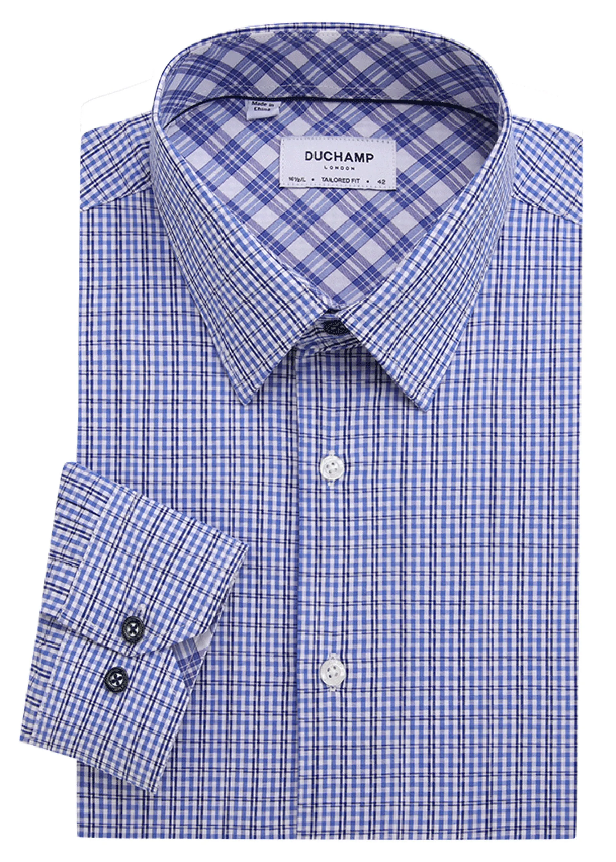 Duchamp London Plaid Dress Shirt