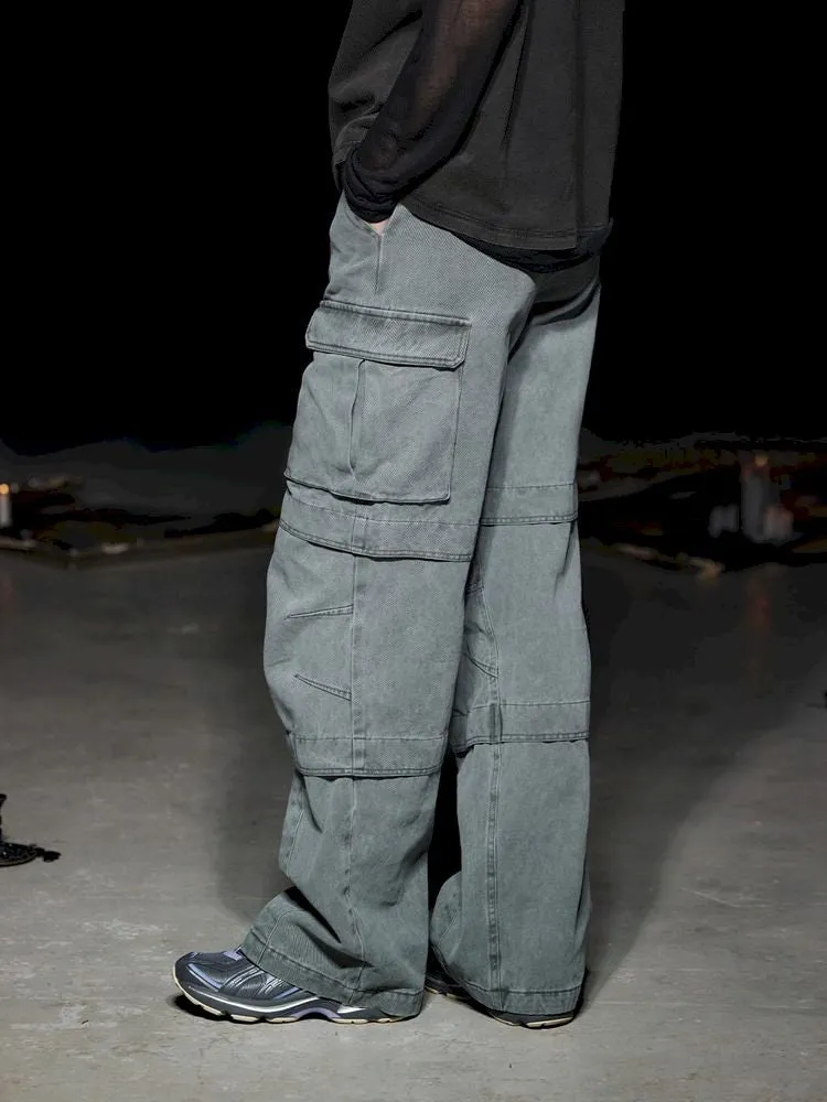 Durable Washed Straight Work Pants