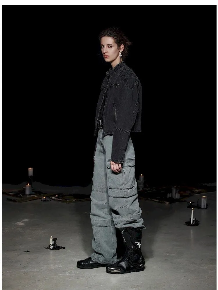 Durable Washed Straight Work Pants