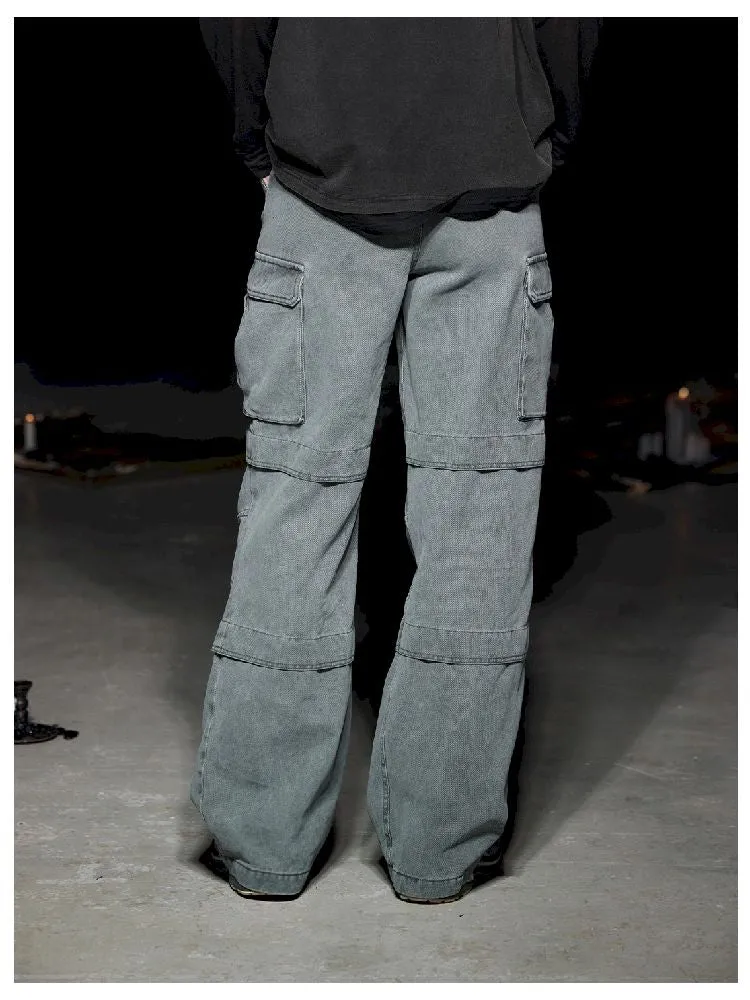 Durable Washed Straight Work Pants