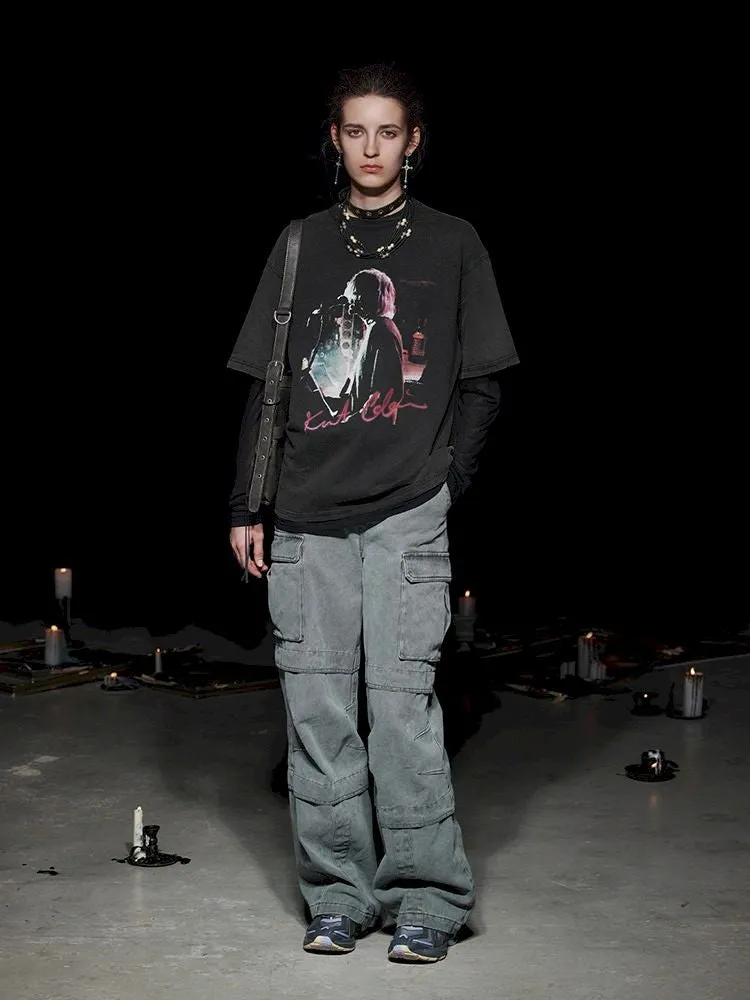 Durable Washed Straight Work Pants