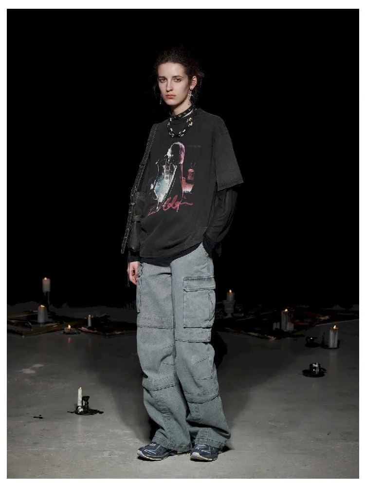 Durable Washed Straight Work Pants