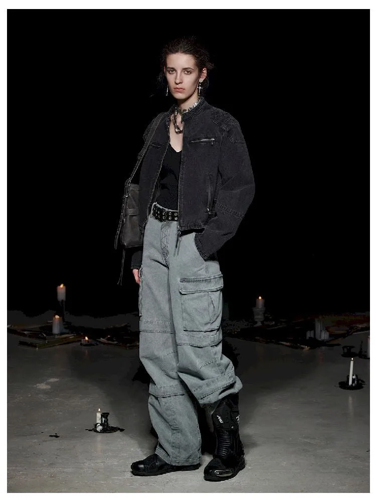 Durable Washed Straight Work Pants