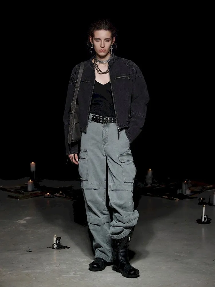Durable Washed Straight Work Pants