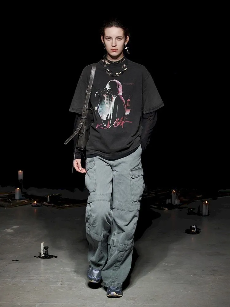 Durable Washed Straight Work Pants