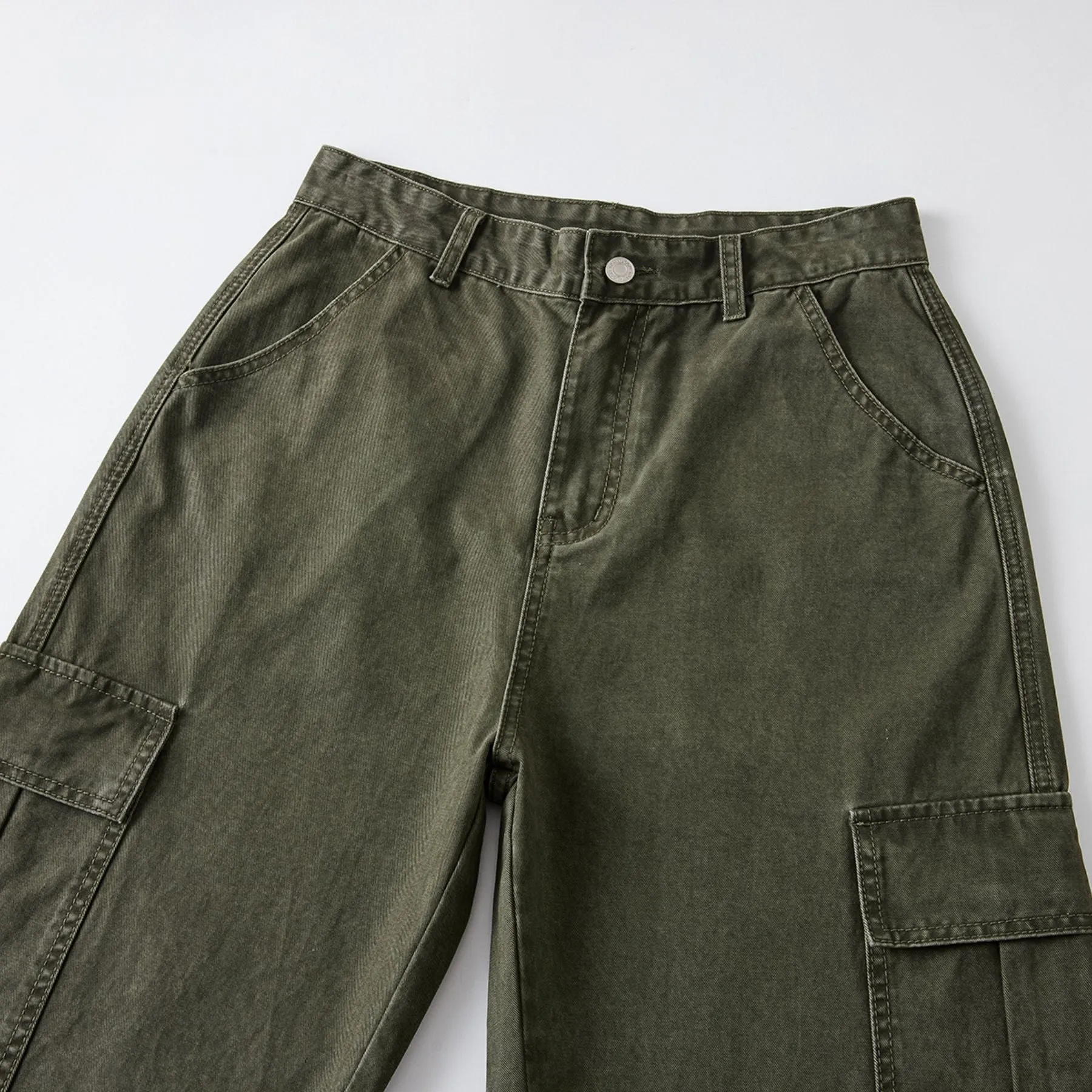 Earthy Cargo Denim Pants