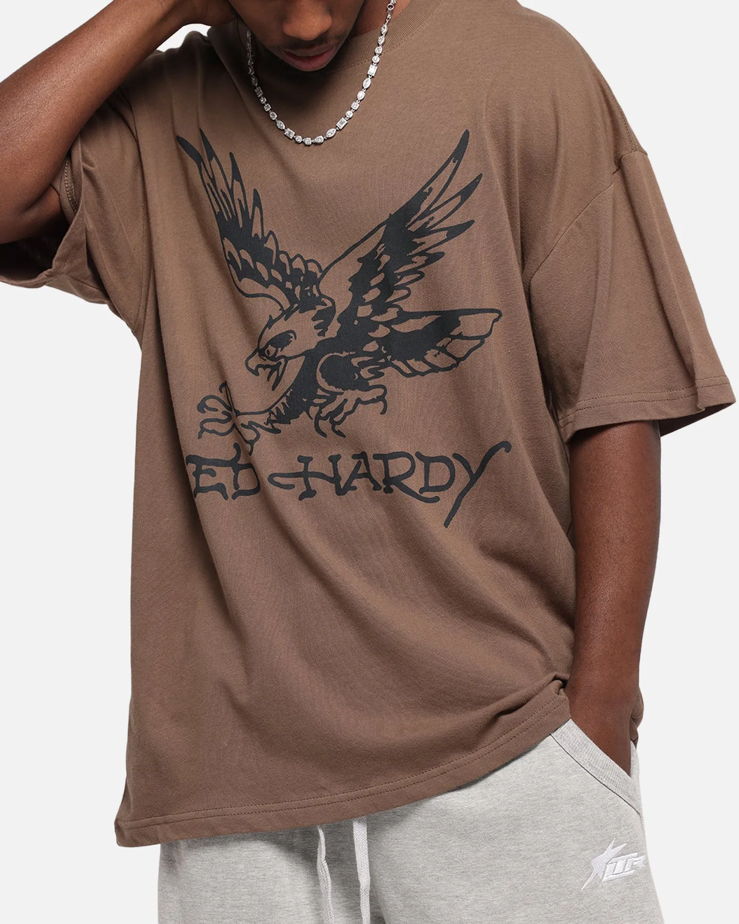Ed Hardy Eagle T-Shirt Brown
