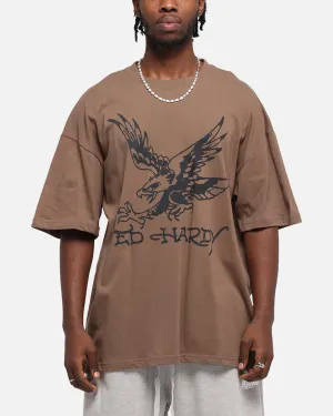 Ed Hardy Eagle T-Shirt Brown