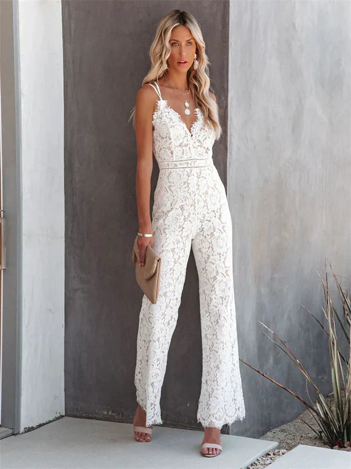 Elegant V-neck Jumpsuit: Ernestina