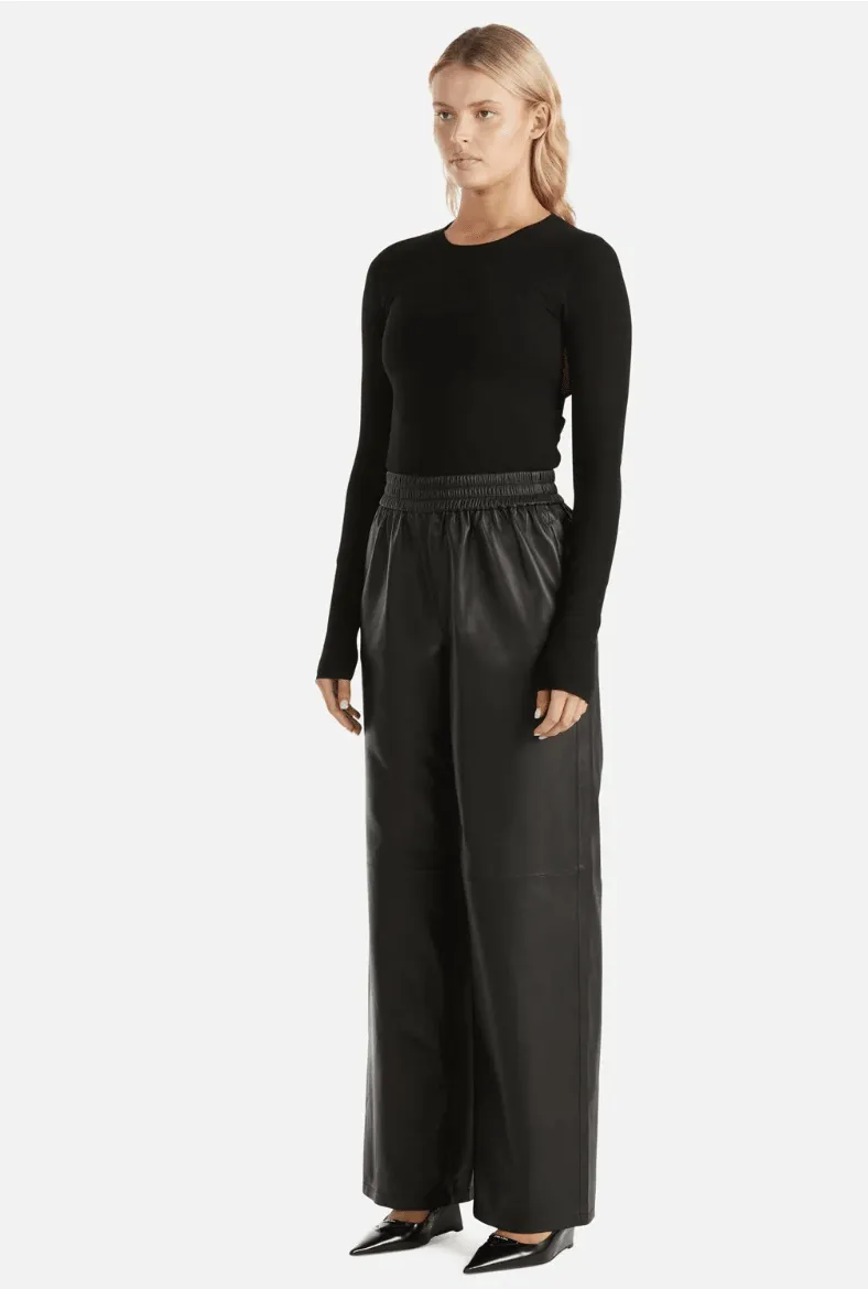 ENA PELLY Evelyn Relaxed Leather Pant