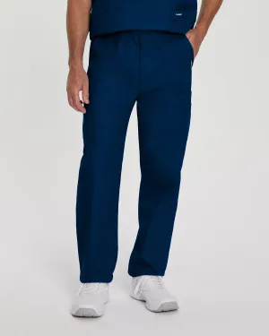 Essentials 8555 Men's Cargo Scrub Pants Navy