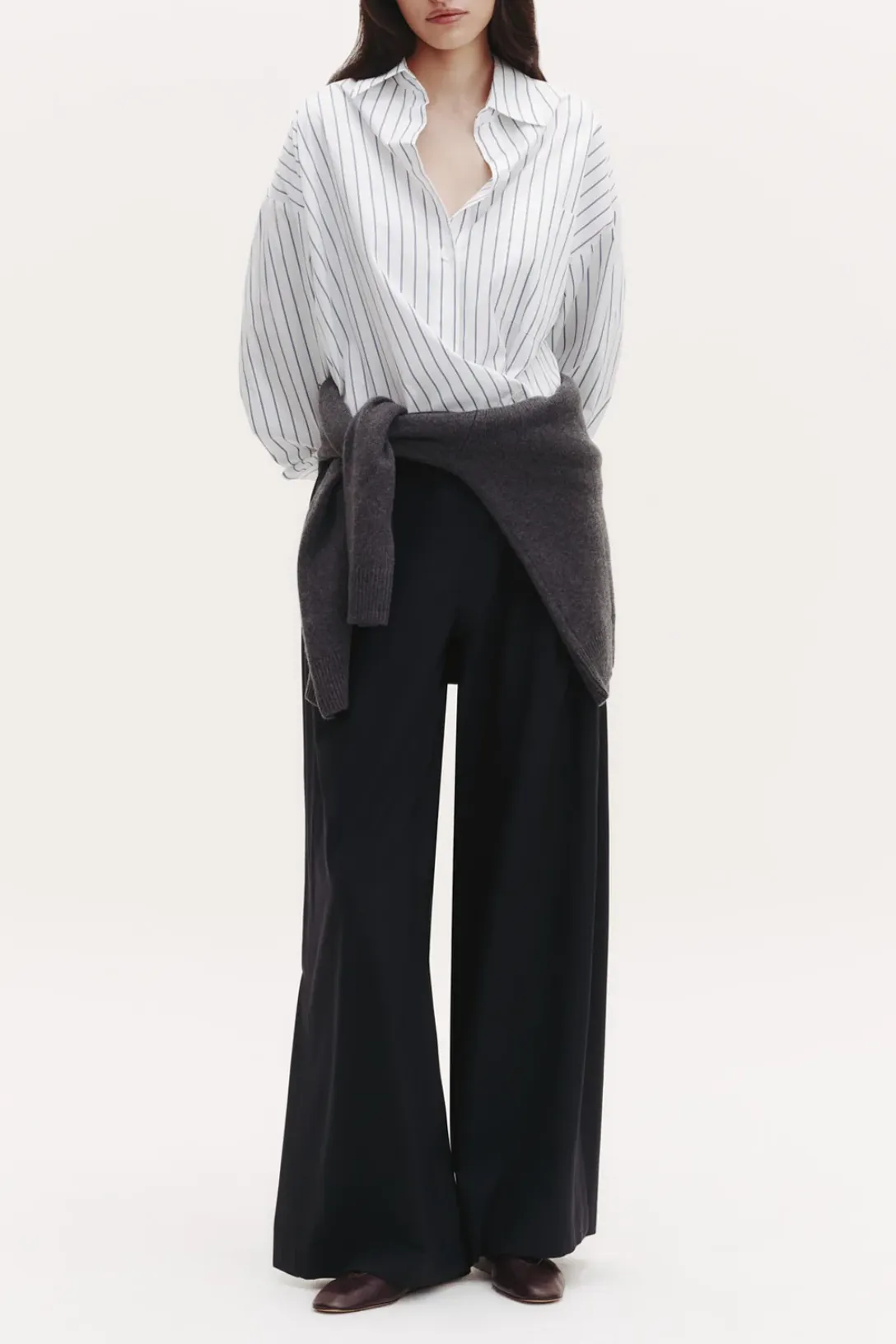 Eva Pant With Tux Pleat | Midnight