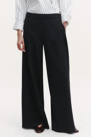 Eva Pant With Tux Pleat | Midnight