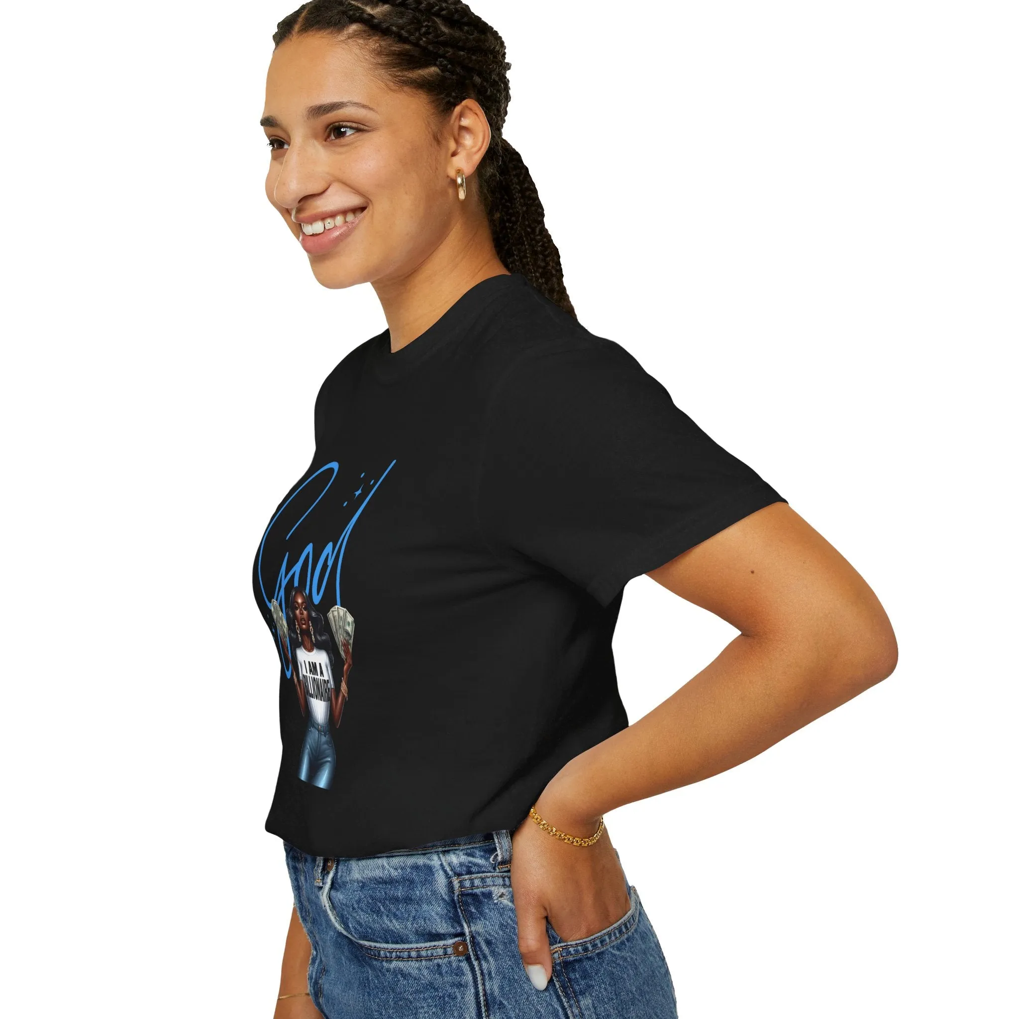 Faith & Fortune Women's Tee - God   I'm a Billionaire' Design