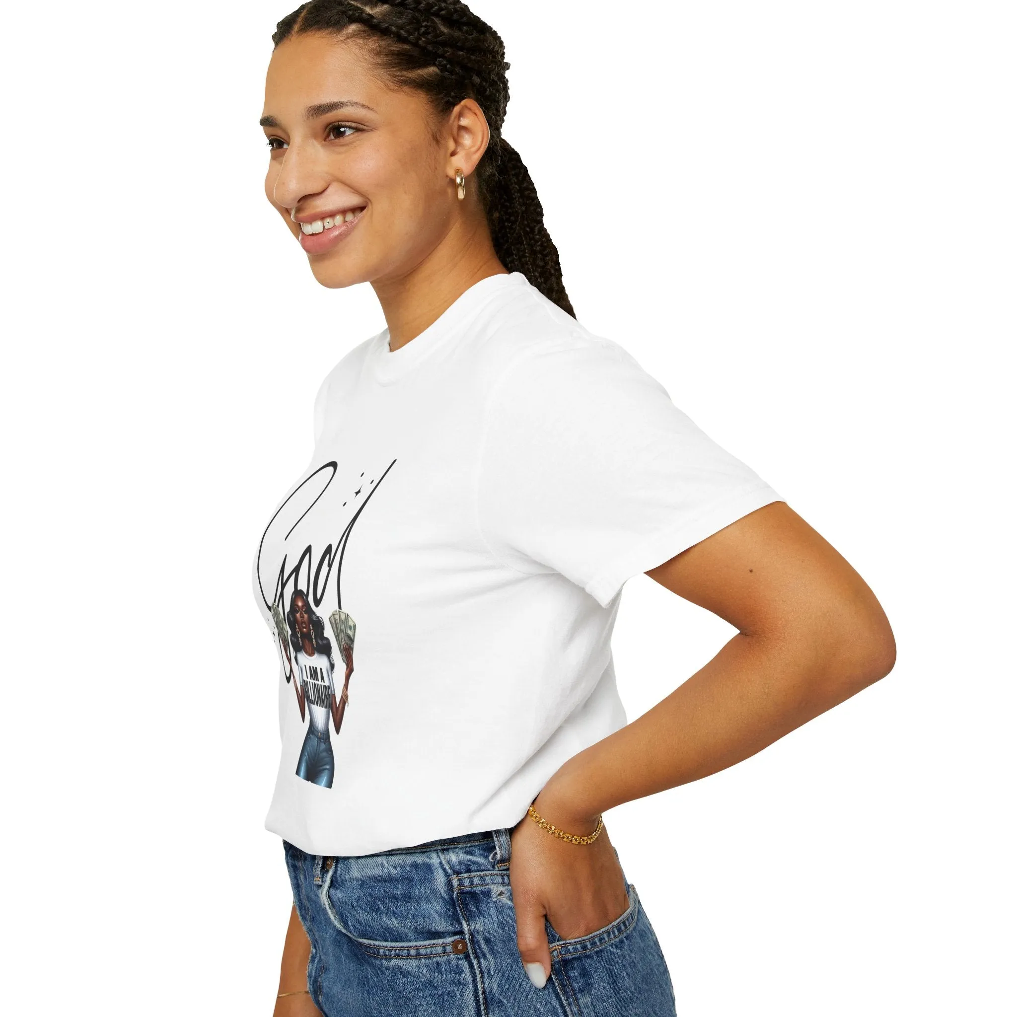 Faith & Fortune Women's Tee - God   I'm a Billionaire' Design