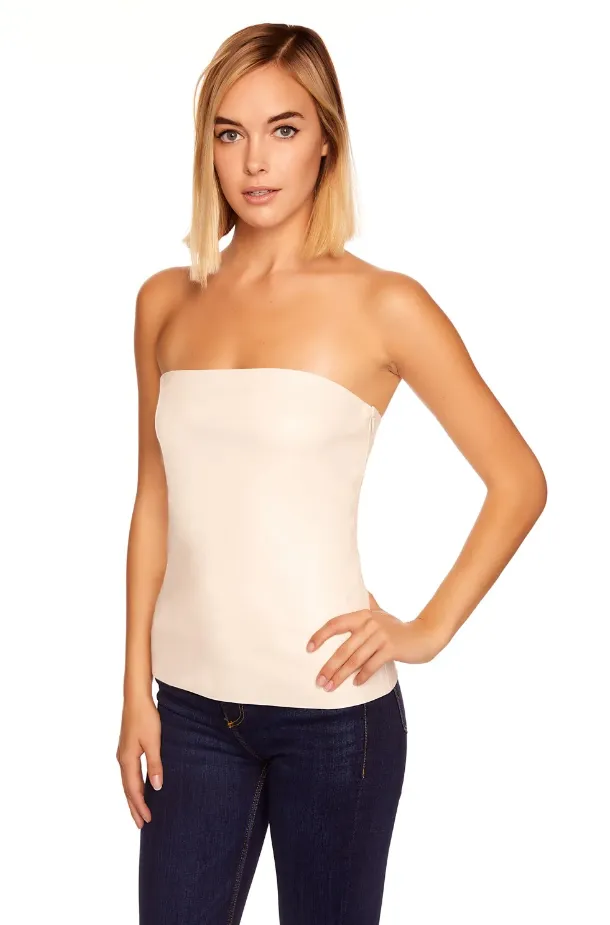 Faux Leather Tube Top