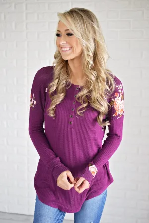 Feelings in Floral Top - Purple