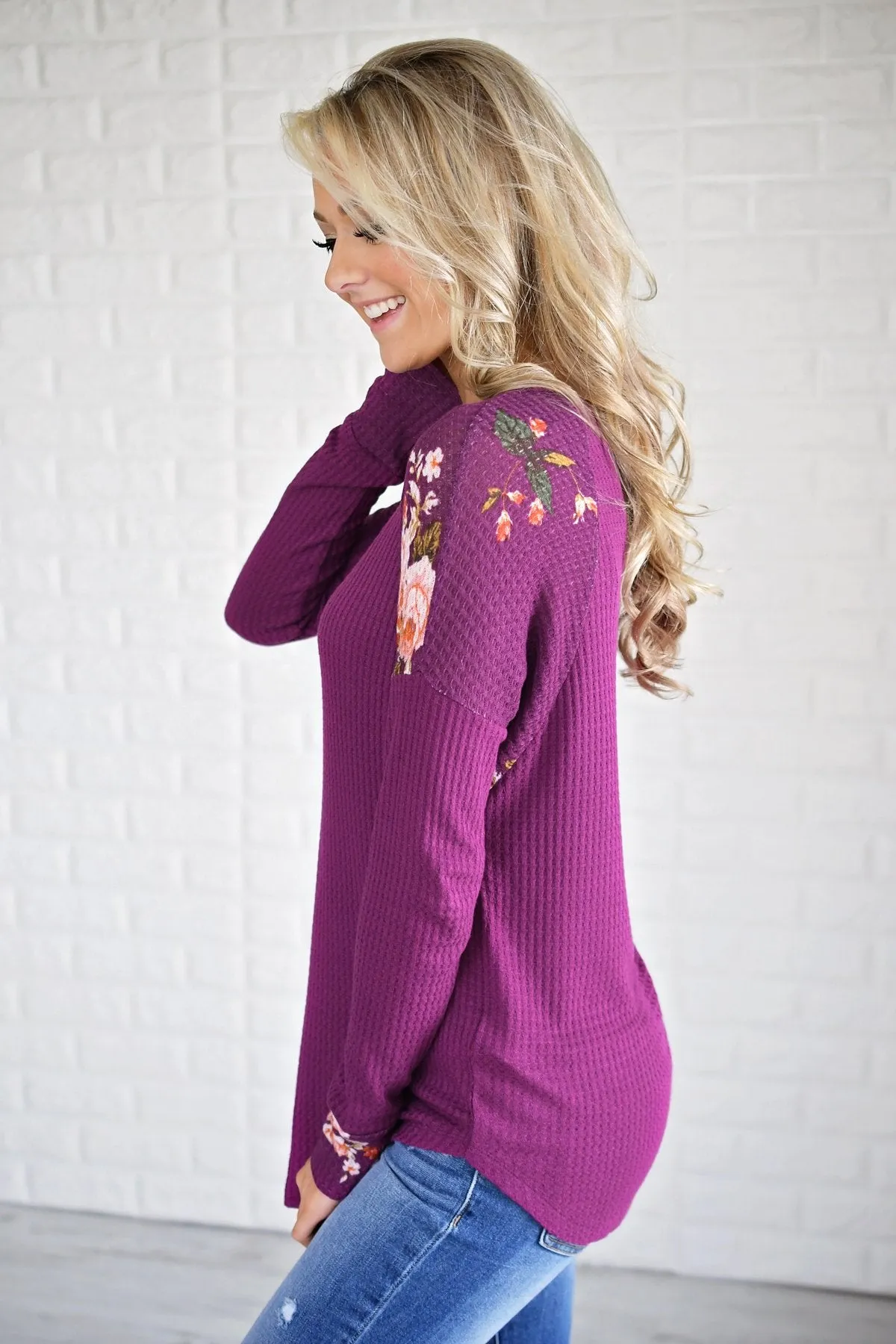 Feelings in Floral Top - Purple