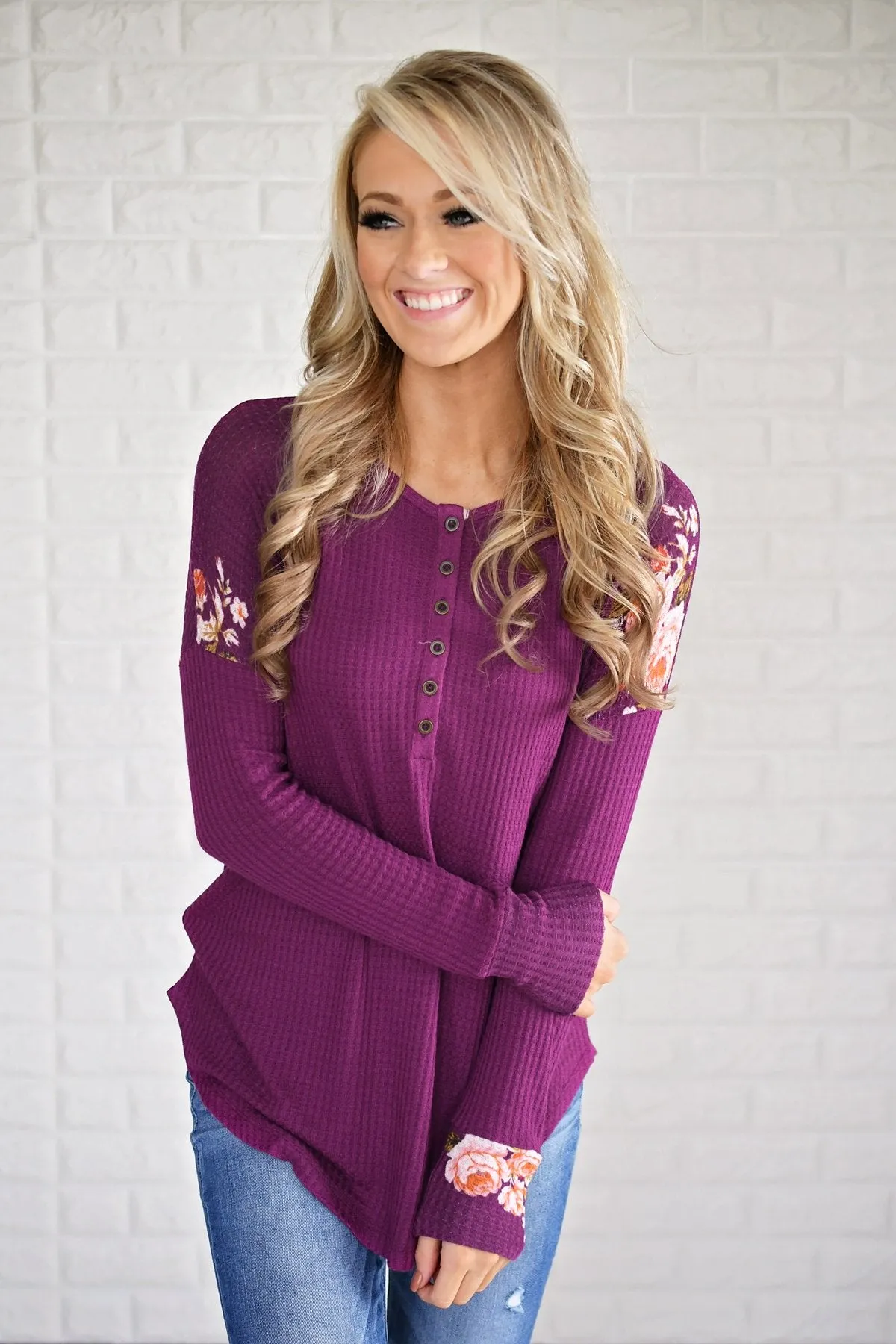 Feelings in Floral Top - Purple