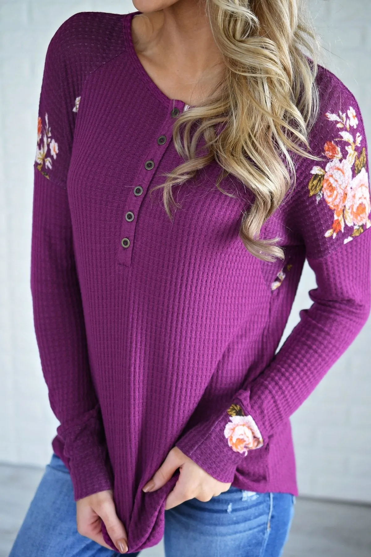 Feelings in Floral Top - Purple