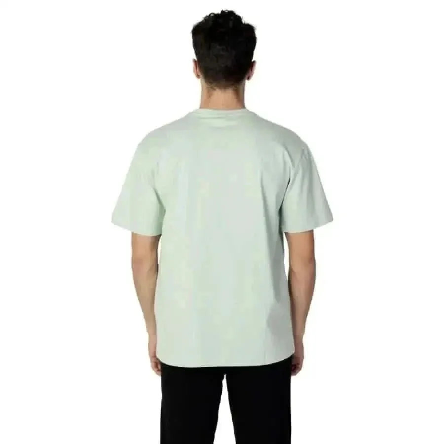 Fila Men's Green Round Neck Cotton T-Shirt