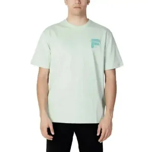 Fila Men's Green Round Neck Cotton T-Shirt