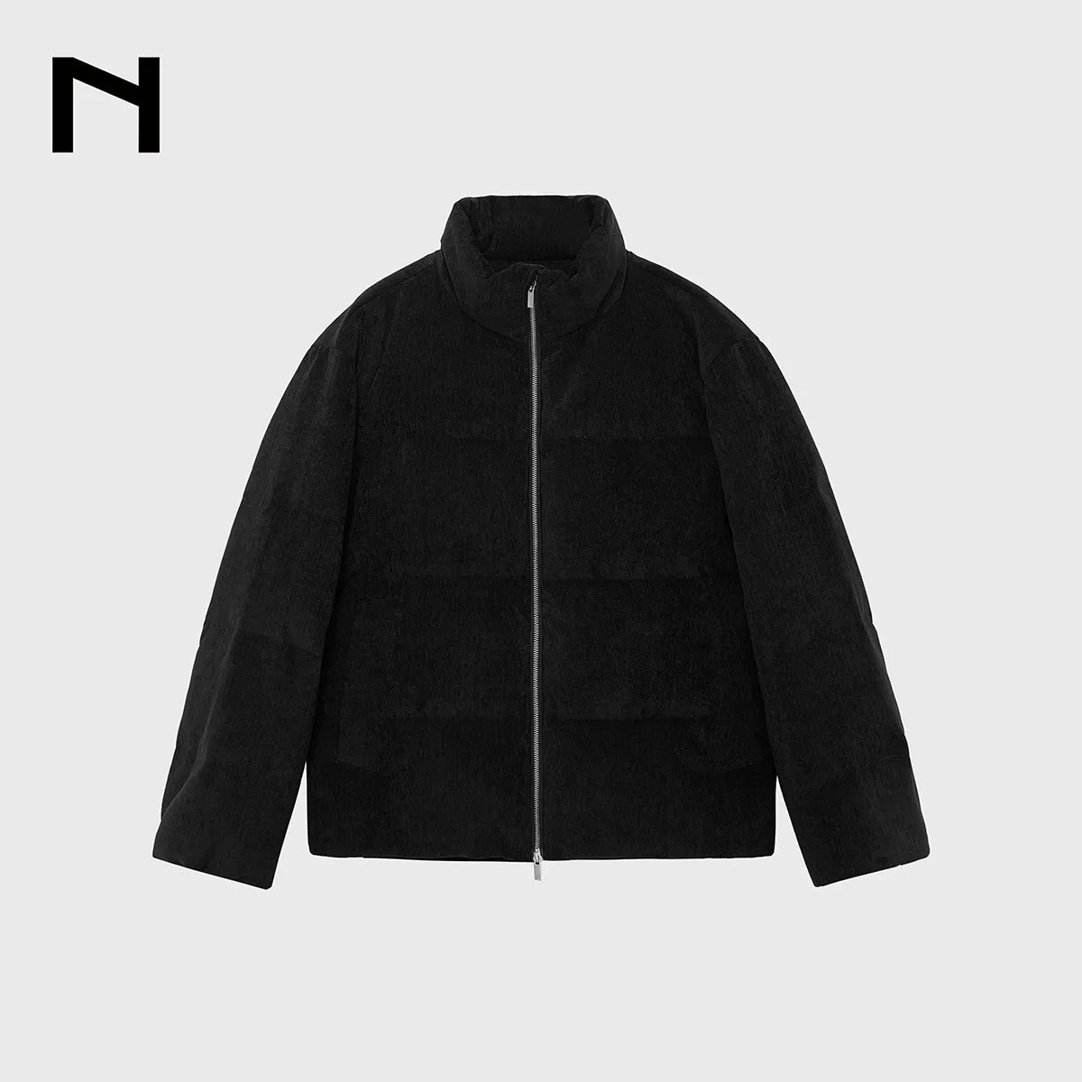 Fine Velvet Quilted Turtleneck Jacket
