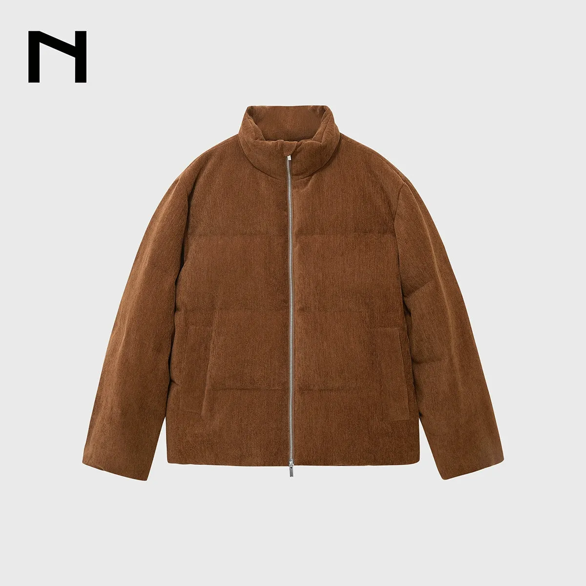Fine Velvet Quilted Turtleneck Jacket