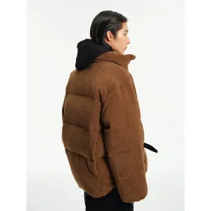 Fine Velvet Quilted Turtleneck Jacket