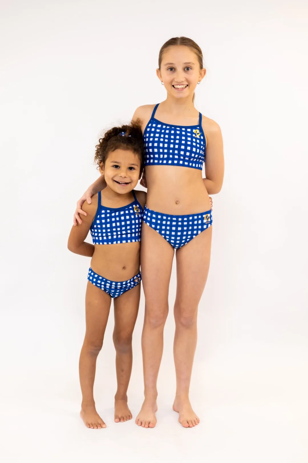 Floral Check - Gym Swim Tops