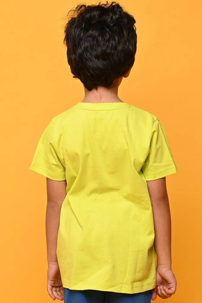 FOOTBALL SHORT SLEEVE T-SHIRT - LIME GREEN