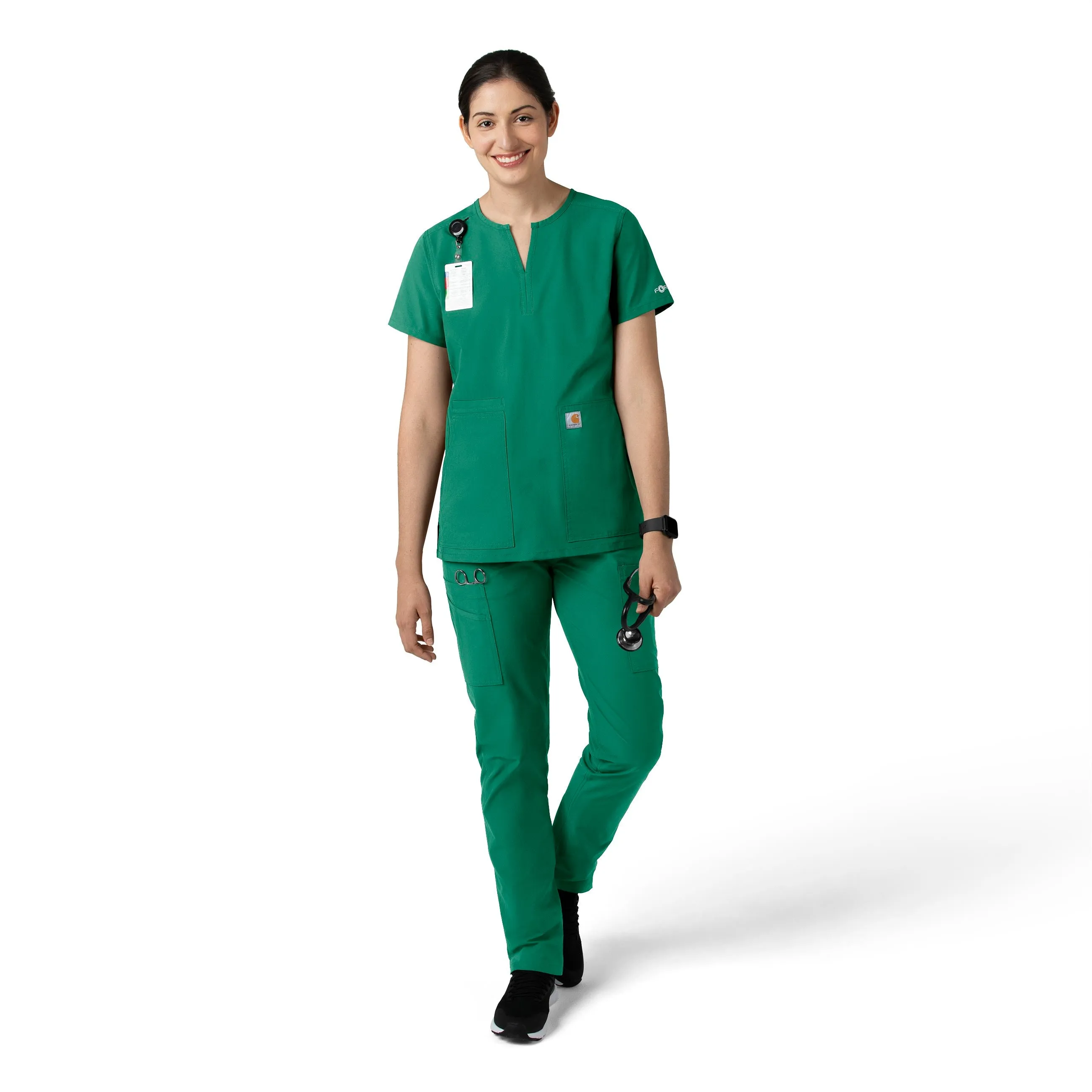 Force Essentials C51213 Straight Leg Scrub Pants Hunter