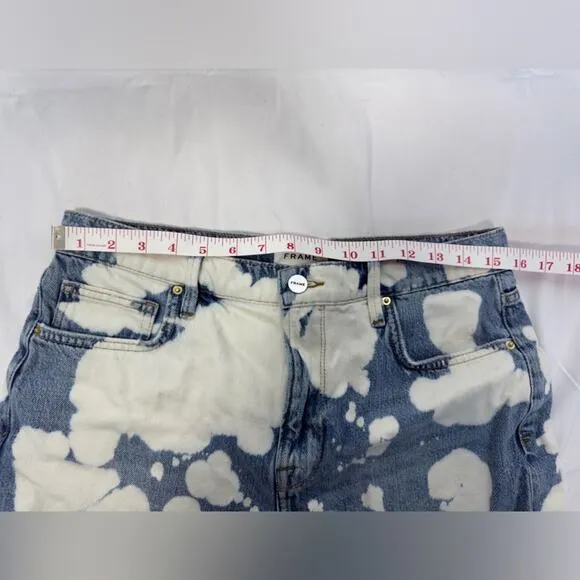 FRAME Le Ultra Baggy Short Tie Dye Jean Shorts Size 26