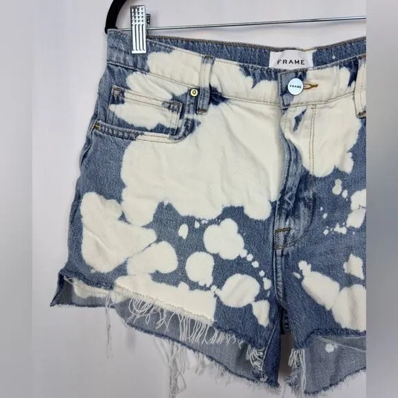 FRAME Le Ultra Baggy Short Tie Dye Jean Shorts Size 26
