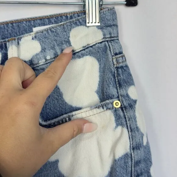FRAME Le Ultra Baggy Short Tie Dye Jean Shorts Size 26