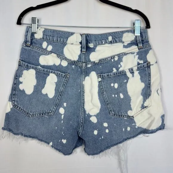 FRAME Le Ultra Baggy Short Tie Dye Jean Shorts Size 26